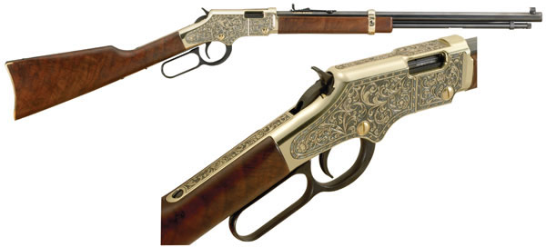 Henry Golden Boy Deluxe2 Rimfire Rifle H004D2, 22 Short/Long/Long Rifle, 20 in, American Walnut Stock, Blue Finish