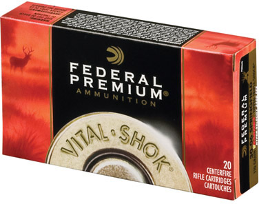 Federal Premium Vital-Shok Rifle Ammunition P7RF, 7 mm Remington Mag, Nosler Partition, 160 GR, 2950 fps, 20 Rd/bx