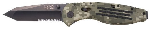 S.O.G. AE07 Aegis Tanto Folder Knife w/Digi Camo Zytel Handle