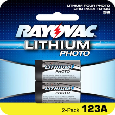 RayoVac RL123A2 2-Pack 3 Volt Lithium Batteries