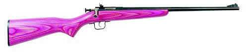 Crickett Single Shot Bolt Action Rifle 225, 22 Long Rifle, 16.125 in, Pink Laminate Stock, Blue Finish