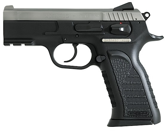 EAA Witness P Carry Semi-Auto Pistol 600247, 40 S&W, 3.6 in, Polymer Grip, Stainless Finish, 15 Rd