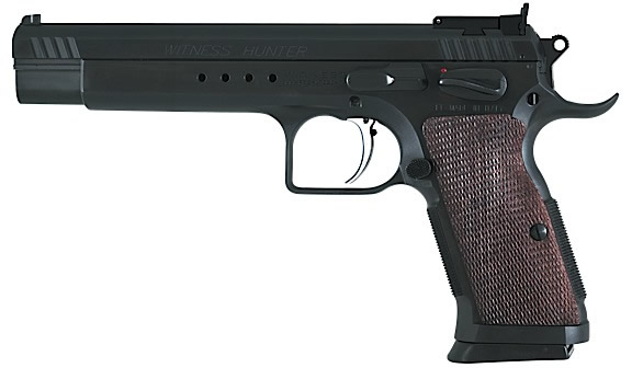 EAA Witness Hunter Semi-Auto Pistol 600257, 45 ACP, 6 in, Wood Grip, Black Finish, 10 Rd