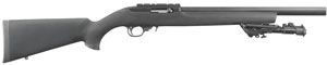 Ruger 10/22 Target Tactical 1230, 22 Long Rifle, 16.12 in, Hogue OverMolded Stock, Black Finish