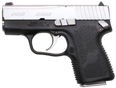 Kahr Micro Pistol PM9193, 9mm, 3", Polymer Grips, Black/Stainless Steel Finish, 6 Rd