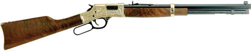 Henry Big Boy Deluxe II Lever Action Rifle H006D2, 44 mag, 20 in, American Walnut Stock, Blue Steel Barrel/Brass receiver Finish