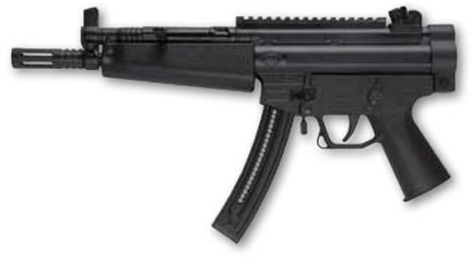 American Tactical 522 22 LR Pistol 522PB10, 22 Long Rifle, 9 in, Black Synthetic Grip, Black Finish, Contrast Sights, 22 Rd