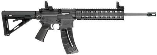 Smith & Wesson MP 15-22 MOE Semi-Auto Rifle 811034, 22 Long Rifle, 16 in, Magpul Adjustable Buttstock Stock, Black Finish