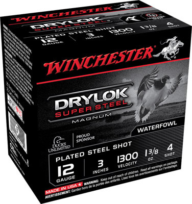 Winchester Super X Dryloc Super Steel Shotshells XSM1234, 12 Gauge, 3