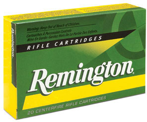 Remington Rifle Ammuntion R250SV, 250 Savage, Pointed Soft Point (SP), 100 GR, 2820 fps, 20 Rd/bx