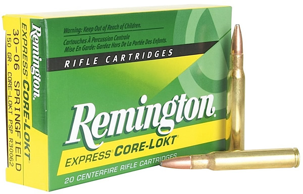 Remington Rifle Ammuntion R308W3, 308 Winchester, Core-Lokt Pointed Soft Point (SP), 180 GR, 2620 fps, 20 Rd/bx