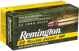 Remington Yellow Jacket Rimfire Ammunition 1700, 22 Long Rifle, Truncated Cone Hollow Point (HP), 33 GR, 100 Rd/bx