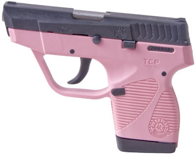 Taurus 738 Semi-Auto Pistol 1738039BSSP, 380 ACP, 3.3 in, Pink Polymer Grip, Black Finish, 6 Rd