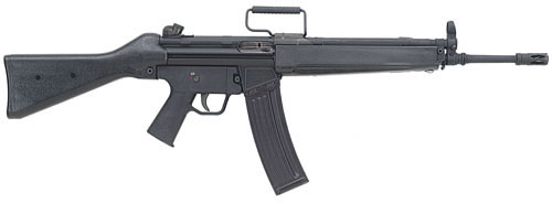 Century Arms C93 CETME Rifle RI1531X, 223 Remington/5.56 NATO, 16.3 in, Black Adjustable Stock, Solid Brass Finish