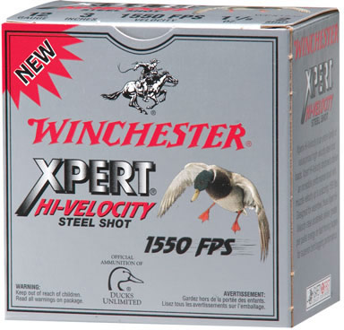 Winchester Xpert Hi-Velocity Shotshells WEX123M3, 12 Gauge, 3 in, 1-1/8 oz, 1650 fps, #3 Steel Shot, 25 Rds/Bx