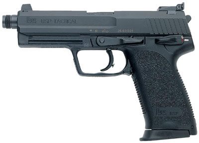 Heckler & Koch USP40 Tactical DA/SA Pistol w/Safety 704001TA5, 40 S&W, 4.9 in, Polymer Grip, Blued Finish, 10 Rd