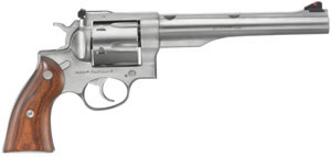 Ruger Redhawk Revolver 5003, 44 Remington Mag, Hunter Model, 7 1/2 in, Hardwood Grip, Stainless Steel Finish, 6 Rd