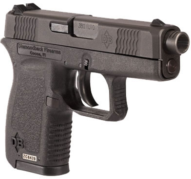 Diamondback DB380 Semi-Auto Pistol DB380C, 380 ACP, 3.05 in, Black Synthetic Grip, Black Finish, Adj. Sights, 6 Rd