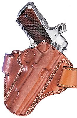 Galco Combat Master Tan Belt Holster w/Open Muzzle For 1911 Style Autos w/5 in Barrels CM212