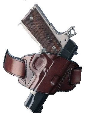 Galco Quick Slide Belt Holster w/Open Top/Glock Model 17/19/22/23/26/27/31, Havana Brown, Model QS224H