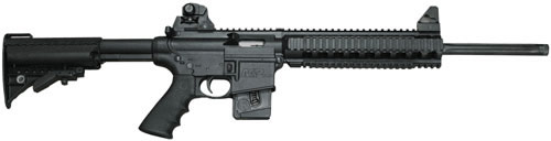 Smith & Wesson MP 15-22 Performance Semi-Auto Rifle 170335, 22 LR, 18 in, Collapsible Stock, Black Finish, 10 Rd