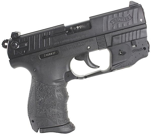 Walther P22 DA/SA Pistol QAP22010, 22 Long Rifle, 3.4 Inches, Black Grip, Black Finish, 10 Rd