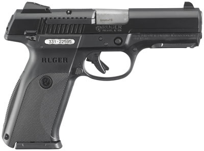 Ruger SR9 Pistol 3321, 9mm, 4.14 in, Black Synthetic Grip, Black Finish, 17 Rd