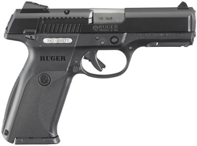Ruger SR40 Pistol 3473, 40 S&W, 4.41 in, Black Synthetic Grip, Black Finish, 10 Rd