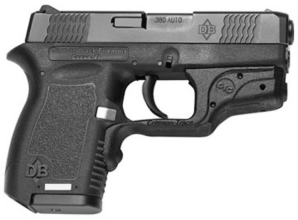 Diamondback Firearms DB9 Semi-Auto Pistol DB9CTC, 9mm, 3 in, Black Polymer Grip, Black Finish, 6 Rd