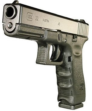 Glock 22 Standard Pistol PI2250203, 40 S&W, 4.49 in, Polymer Grip, Black Finish, Fixed Sights, 15 Rd