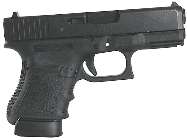 Glock 30 Subcompact Pistol PI3050201, 45 ACP, 3.78 in, Polymer Grip, Black Finish, Fixed Sights, 10 Rd