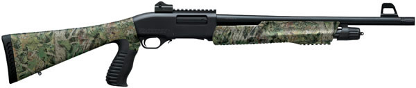 Weatherby PA-459 Turkey Shotgun PA459T1219PG, 12 Gauge, 19 in, 3 in Chmbr, Mothwing Marsh Mimicry Camo Synthetic Stock, Matte Black Finish