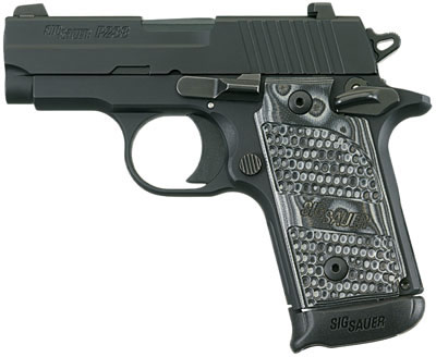 Sig P238 Extreme Pistol 238380XTMBLKGRY, 380 ACP, Pistol 2.7 in, G10 Composite Grip, Black Finish, Night Sights, 7 Rd