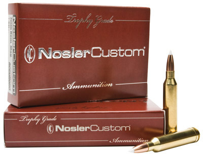 Nosler Trophy Grade Rifle Ammunition 60081, 35 Whelen, AccuBond, 225 GR, 2541 fps, 20 Rd/bx