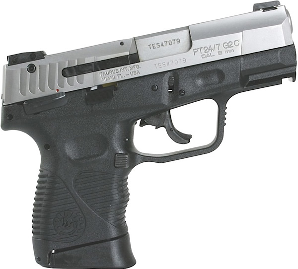 Taurus 24/7 Standard Pro Pistol 1247099G2C17, 9mm, 3.5 in, Rubber Grip, Stainless Finish, 17 Rd