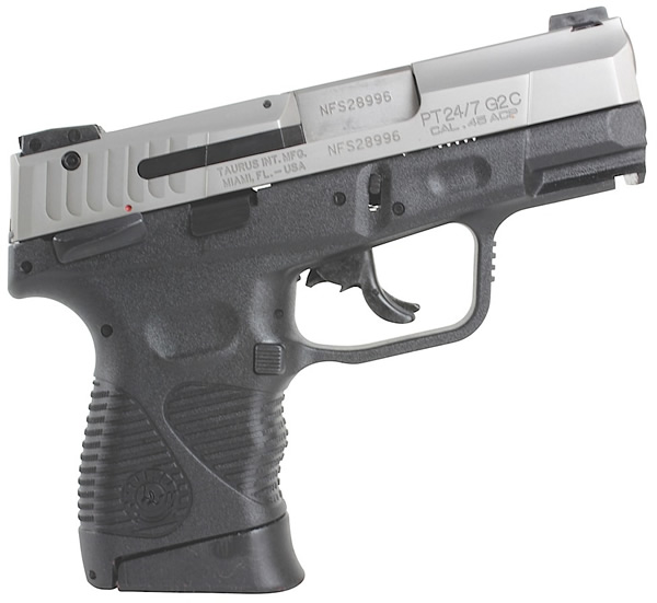 Taurus 24/7 Standard Pro Pistol 1247459G2C12, 45 ACP, 3.5 in, Polymer Grip, Stainless Finish, 12 Rd