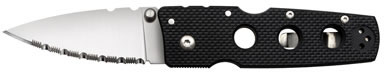 Cold Steel Hold Out Series Spear Point Folding Knife w/Serrated Edge (11HMS)