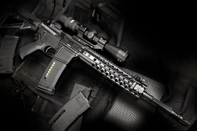 Wilson Combat Urban Tactical Semi-Auto AR-15 Rifle UT15A, 5.56 NATO, 16 in, Collapsible Stock, Black Finish, 25 Rd