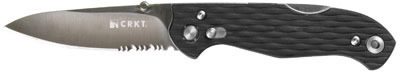 Columbia River Lake 111 Drop Point/Serrated Folding Knife w/Plain/Partially Serrated Edge (7254Z)