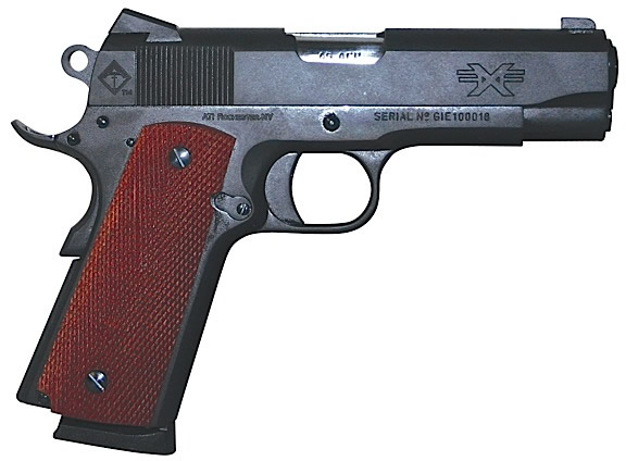 American Tactical 1911 FX Series Pistol ATIGFX45GIE, 45 ACP, 4.25 in, Wood Grip, Black Finish, 8 Rd