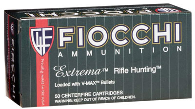 Fiocchi Rifle Ammunition 223HVA50, 223 Remington, V-Max, 50 GR, 3300 fps, 50 Rd/bx