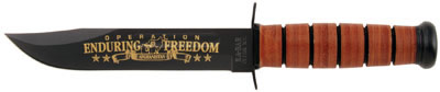 Ka-Bar OEF Army Afghan Clip Point Fixed Knife w/Straight Edge (9168)