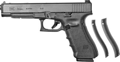 Glock 34 Gen 4 Semi-Auto Pistol PG3430101, 9mm, 5.32 in, Black Grip, Black Finish, 10 Rd