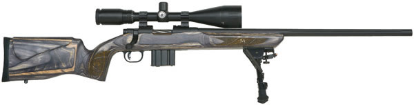 Mossberg MVP Varmint Bolt Action Rifle 27710, 223 Remington, 24 in, Laminated Hardwood Stock, Blue Finish, 10 Rd w/Scope