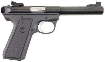 Ruger Mark III Semi-Auto Pistol 10157, 22 Long Rifle, 5.5 in, Checkered Grip, Carbon Fiber Finish, 10 Rd