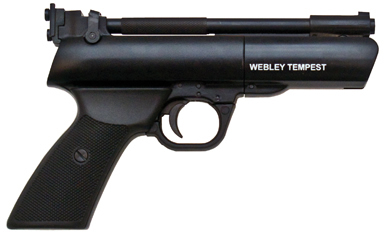 Webley & Scott Tempest Air Pistol WPITEMP22, .22 Caliber, Black Finish