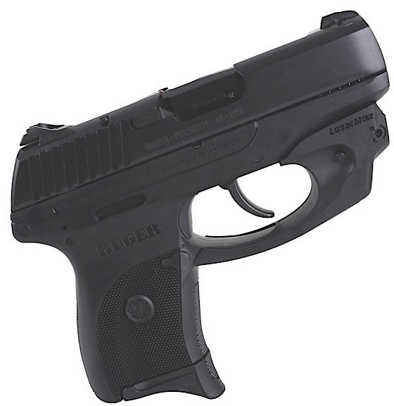 Ruger LC9 Pistol 3206, 9mm, 3.12 in, Black Polymer Grip w/Lasermax, Blue Finish, 7 Rd