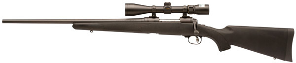 Savage 11/111 Trophy Hunter XP Left-Hand Rifle w/Nikon Scope 19695, 22-250 Remington, 22 in, Black Stock, Blued Finish