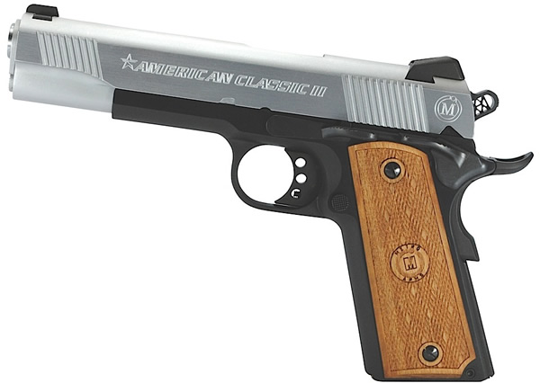 American Classic 1911 Pistol AC45G2DT, 45 ACP, 5", Wood Grips, Dual-Tone Finish, Fixed) Sights, 8 Rd