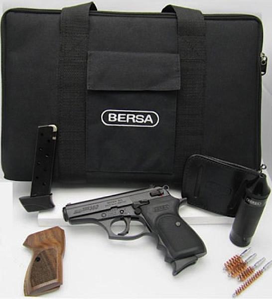 Bersa Thunder 380 Limited Ed Pistol Kit T380MKIT, 380 ACP, 3.5 in, Polymer Grip, Matte Black Finish, 7 Rd